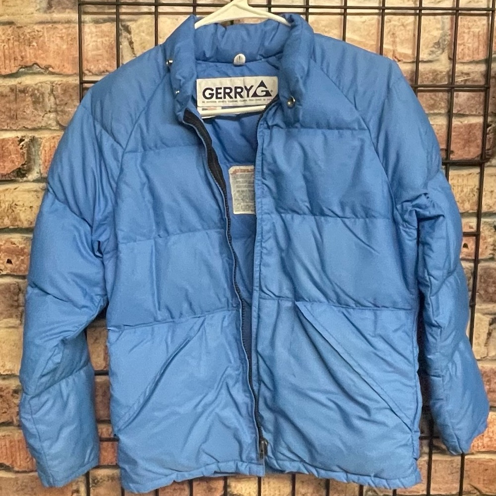 Vintage 90s Gerry Quilted Puffer Down Jacket blue no tag, kids size large